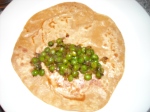 Paratha with Peas and Onion curry